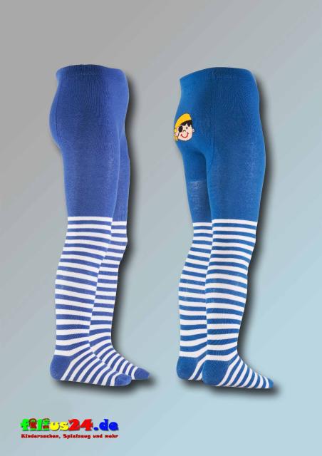 Playshoes Strumpfhose mit Komfortbund blau Motiv Pirat Gr 50 bis 128